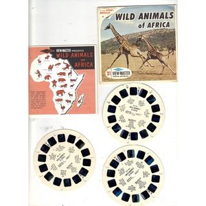 Lot of 3 Vintage Viewmaster Reels - Wild Animals of Africa